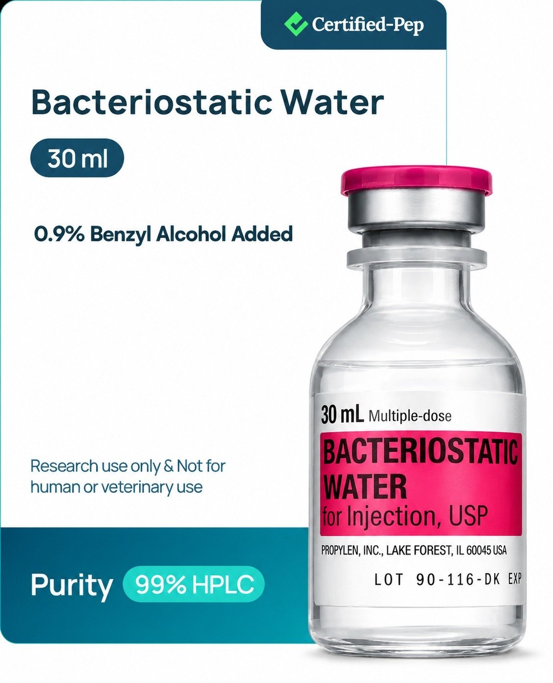 30ML BAC Hospira Brand 