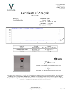 GLP3-R 10mg Certificate of analysis — tested Sep 1, 2026