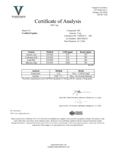 GLP1-S 5mg Contaminant screen — tested Jun 11, 2026