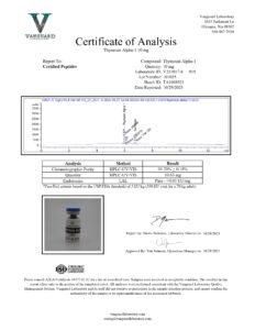 Thymosic-Alpha-1-10mgGreen-COA-CertifiedPeptides-10.29.2025