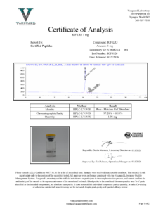 IGF-1 LR3 1mg Certificate of analysis — tested Sep 15, 2026
