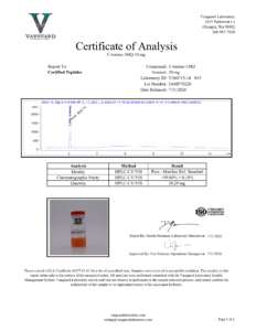 5-Amino-1MQ 10mg Certificate of analysis — tested Jul 31, 2026