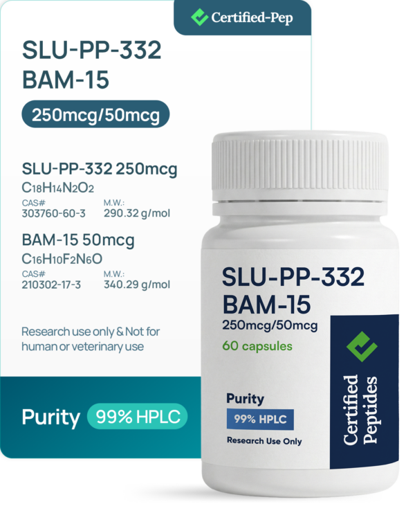 SLU-PP-332 w/ BAM-15 : 250mcg/50mcg 60 Capsules