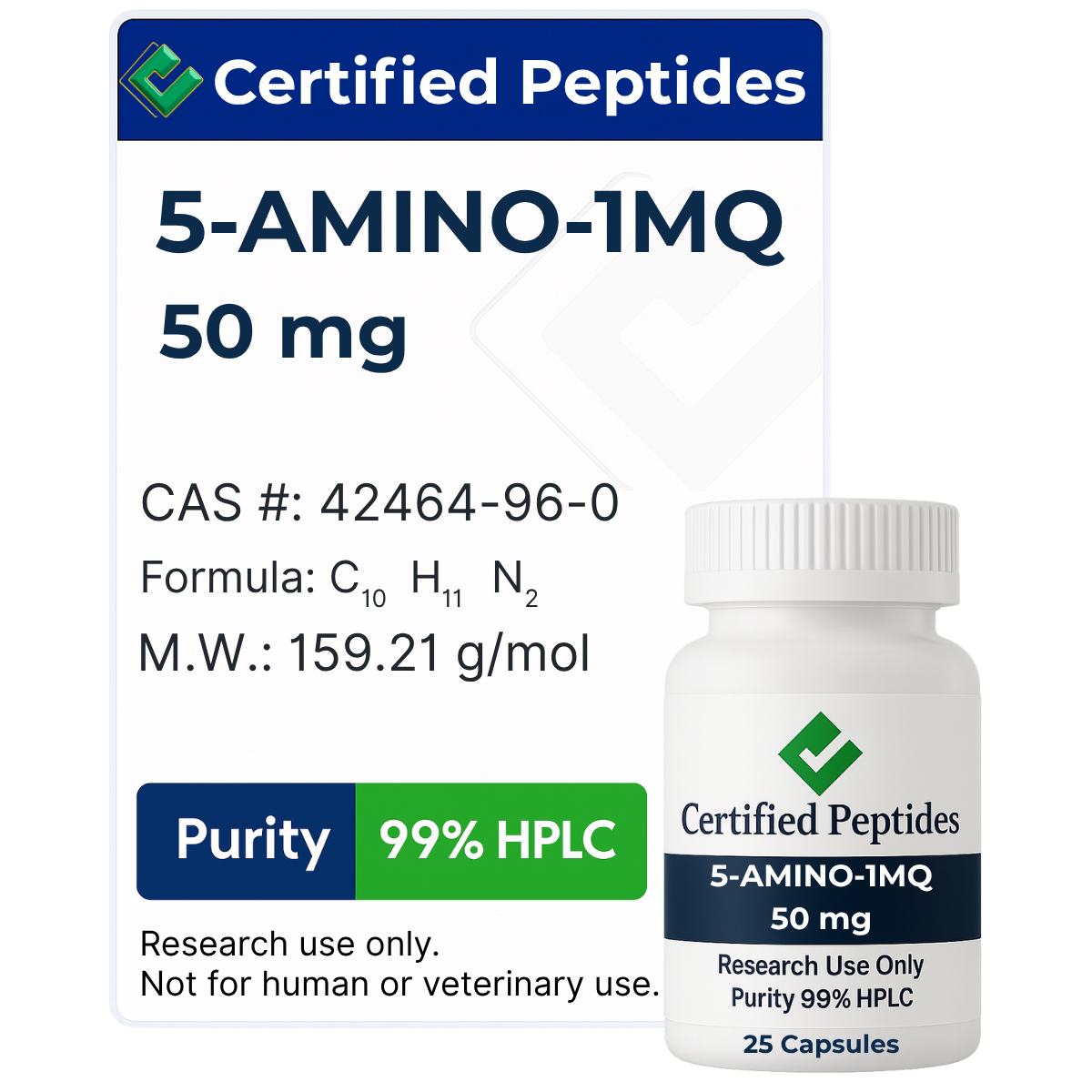 5-AMINO-1MQ 50MG 25 CAPSULES