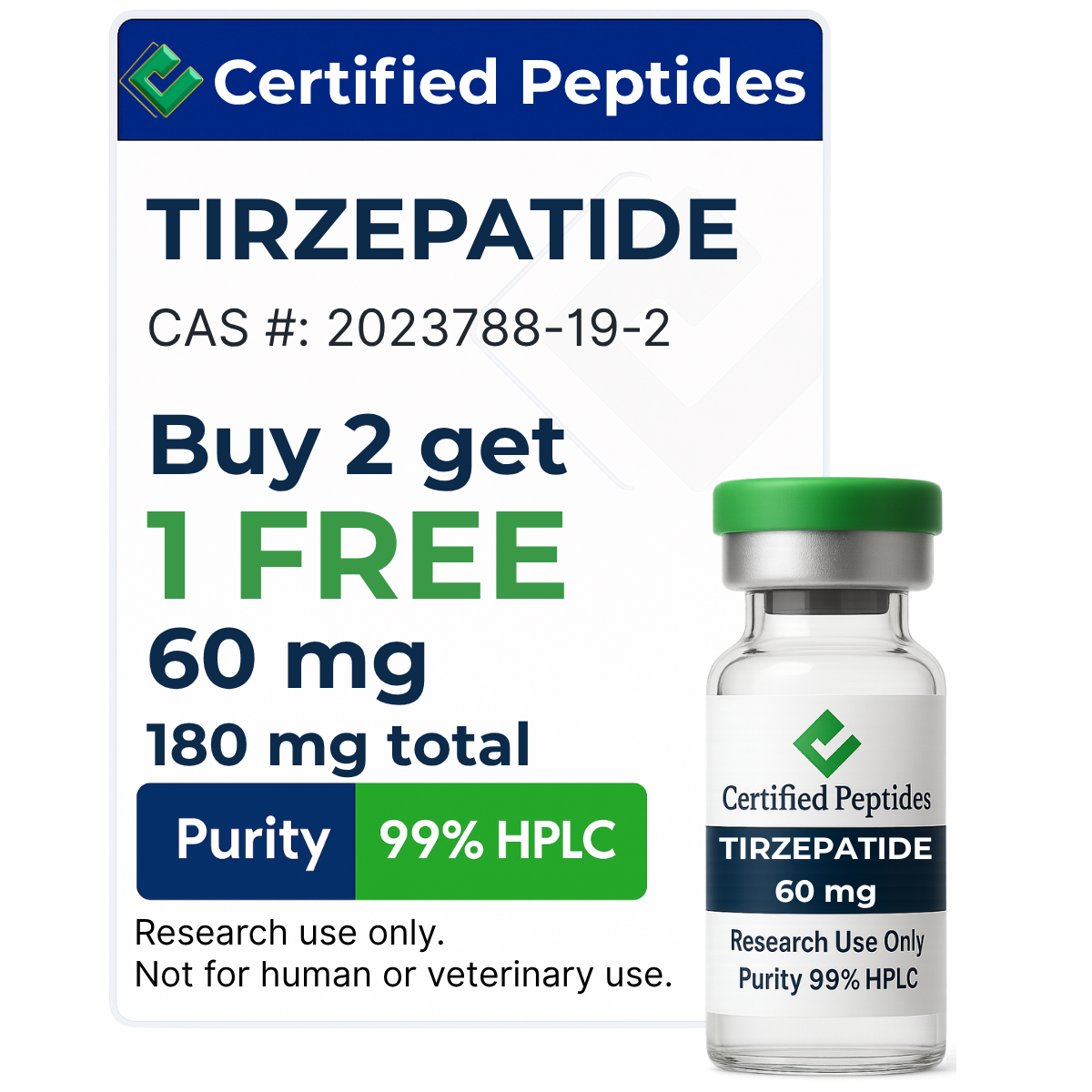 TIRZEPATIDE 180MG BUNDLE 3X60MG