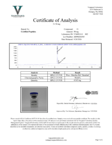 31 50mg Certificate of analysis — tested Sep 28, 2026