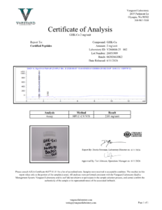 GHK-Cu 2mg · 60 capsules Certificate of analysis — tested Jun 11, 2026
