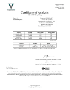 K-Copper 70mg Contaminant screen — tested Jun 19, 2026