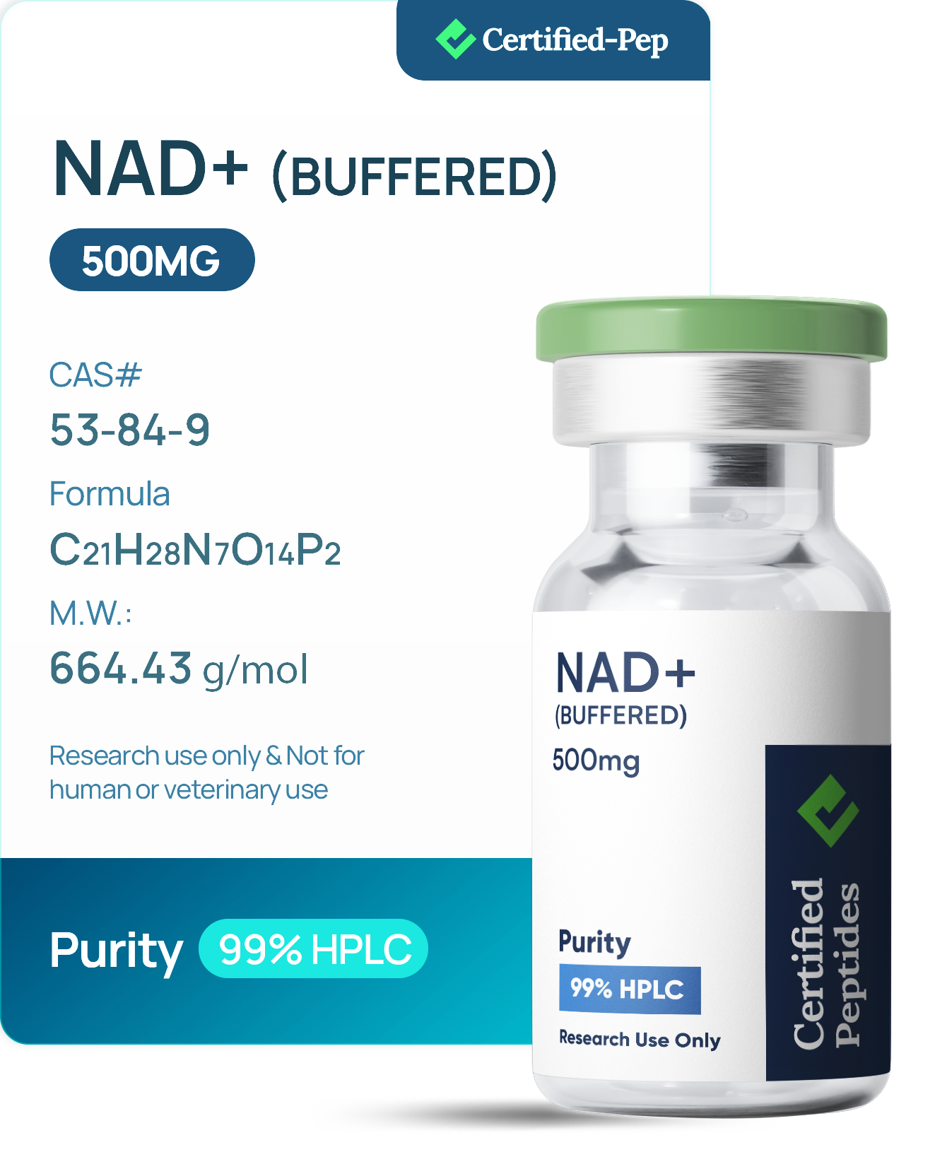 Buffered NAD+ 500mg