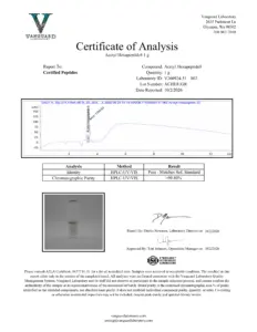 Acetyl Hexapeptide, Raw  Certificate of analysis — tested Oct 2, 2026