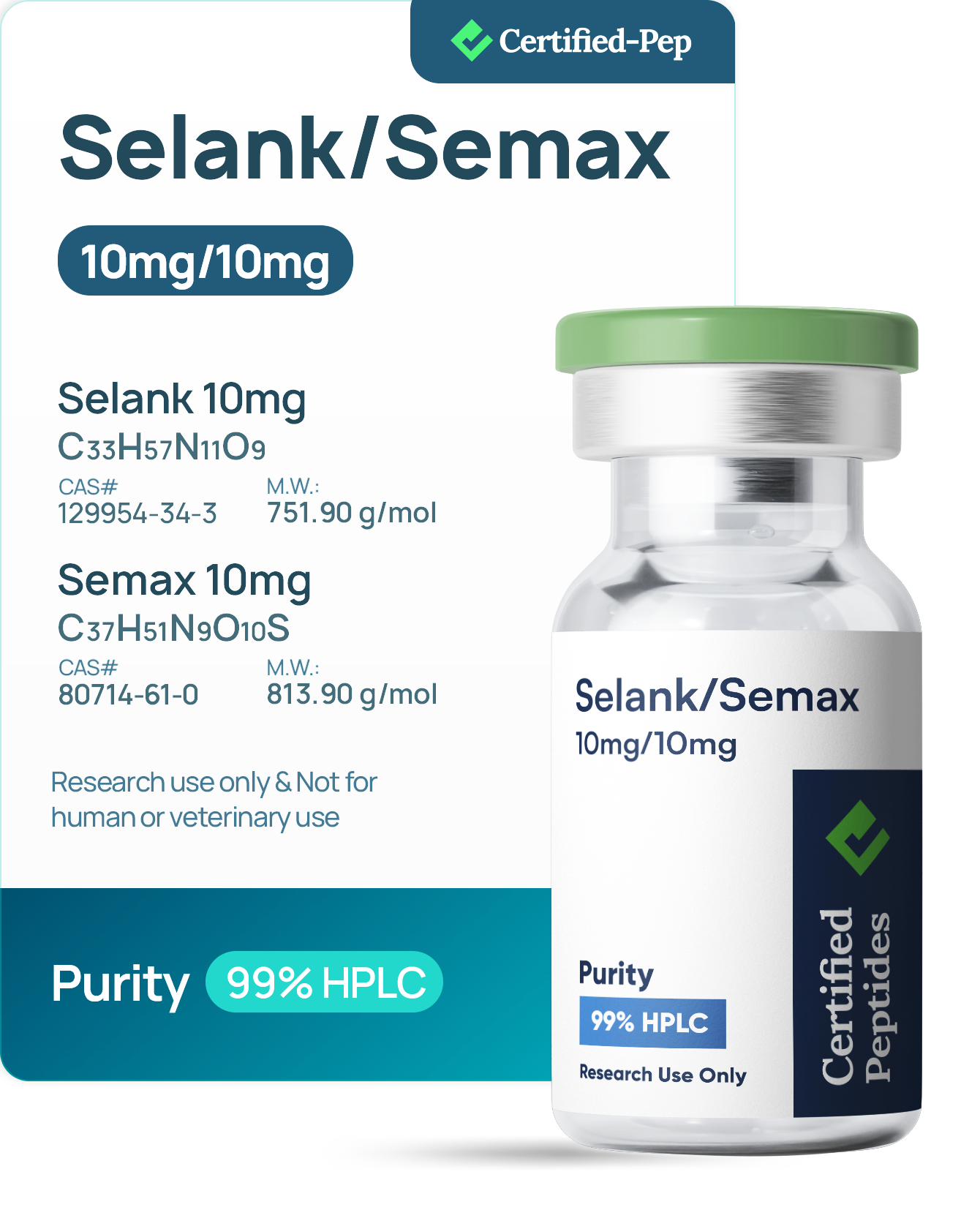Selank / Semax 10 / 10mg