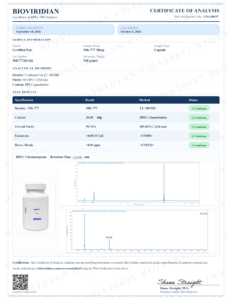 MK-777 20mg · 60 capsules Certificate of analysis